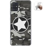 Tumundosmartphone Funda Gel Tpu para Samsung Galaxy A51 diseño Camuflaje 02 Dibujos