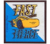 Parches Ropa Disney – Pixar – Vehículos – Transportes – Racers – Carreras – Parche Impreso Ropa – (licencia oficial) – Cars Kachow – Coches – Cruz Ramírez – 6,0 x 6,0 cm. - Moda The Happy Patch