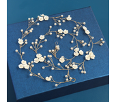 Wedding Hair Accessories Crystal Pearl Headband tiara Flower Headpiece Hair Vine Women Hair Jewelry Bridal Hair Accessories
