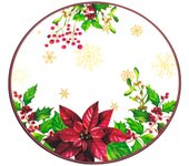TIENDA EURASIA® Pack 4 Bajo Platos Decorativos de Navidad - Decoracion Navidad - Decoracion Casa Navidad - Adornos Navidad - Decoracion Mesa
