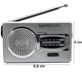 Radio De Mano Portátil Con Solar Y Mecanismo De Mano 2000mAh Multifuncional USB FM/AM/WB Radio De Clima Emergencia Linterna Power Bank