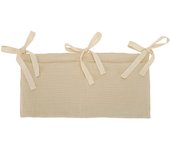 Bolsa para Cuna de Bebe, Bolsa para cochecito de Bebe, Algodón Puro, Doble rejilla, pañal, biberón, Juguetes de dentición, Bolsa de almacenamiento decorativo