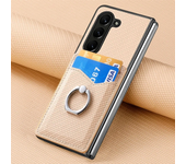 PU Leather for Samsung Galaxy Z Fold 6 5 4 3 2 5G Wallet Phone Case with Credit Card Slot Holder Shockproof Ring Stand Cover