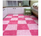 Alfombras de retazos de terciopelo de leche, 30 x 30 x 1 cm, alfombras de leche, tapetes de rompecabezas para piso, tapetes de rompecabezas en mosaico, alfombras entrelazadas, tapetes de rompecabezas para piso