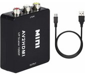 Convertidor Rca A Hdmi, Mini Convertidor Av A Hdmi 1080p Compuesto Av Cvbs Adaptador De Audio Y Video Con Cable De Carga Usb Para Tv/Pc/Ps3/Stb/Xbox Vhs/Vcr/Dvd Cámara