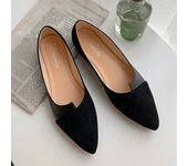 Women Shoes Fashion Splice Mule Flats Pointed Toe Ballerina Ballet Flat Shoe Zapatos Casual Slip On Shoes Mujer Loafers