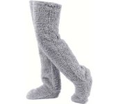 Calentadores de piernas Fuzzydreams, calentadores de piernas Fuzzy Dreams, calcetines hasta el muslo Fuzzy Dreams, calentadores de piernas Fuzzy Brown