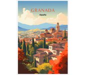 Spain Travel Poster Paris Gran Canaria Barcelona Madrid Granada Landscape Canvas Print Painting Wall Art Picture Room Home Decor