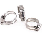 Abrazadera de manguera 21-38 mm ajustable 304 de acero inoxidable abrazadera de tubería de agua para el hogar tornillo tubería de agua tubería de combustible abrazadera de manguera de coche 10 piezas