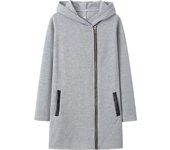 Fashion Trend Loose Side Zipper Plus Fleece Jacket Hooded Sweater Woman