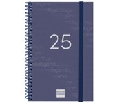 AGENDA 2025 BASIC YEAR E5 117X181MM SEMANA VISTA HORIZONTAL AZUL FINOCAM 741441025