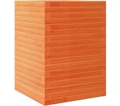 vidaXL Jardinera madera de pino impregnada 50x50x68,5 cm Color Pino natural,  Blanco,  Marrón cera y mas