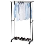 C.A - Perchero Extensible de Acero Inoxidable - Organizador Versátil Ajustable para Ropa y Zapatos - Fácil Instalación - Diseño Elegante