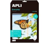 Papel Fotográfico Apli Everyday 12080/ DIN A4/ 180g/ 20 Hojas/ Brillante