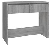vidaXL Mesa consola madera de ingeniería 89x41x76,5 cm Blanco, Roble Sonoma, Gris hormigón Mesa de sofá Mesa de Entrada para Salón Consola de Entrada Mueble Recibidor Mesita Mesa auxiliar Salon