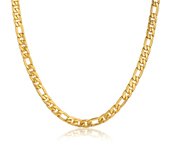Punk Figaro Link Chain Necklace Wholesale 7mm Gold Color Stainless Steel Chains For Women Men Fashion Party Jewelry Gift 2024