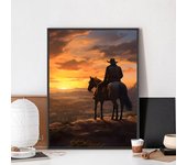 Game TV-Red-Dead-Redemption 2 Poster No Framed Kraft Club Bar Paper Vintage Poster Wall Art Painting Bedroom Study Stickers