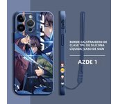 Demon Slayer Case for Apple iPhone 13 Pro 15 Plus XS Max 12 Mini 14ProMax 11 XR SE 8 7 Square Liquid Cover