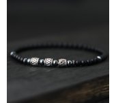 Noter Men 4mm Stone Bracelet Sanskrit Meditation Yoga Beaded Braclet Casual Jewelry Accessories Pulseira Masculina Gift For Him