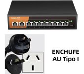 KeepLiNK 10-Port Gigabit Ethernet Switch with 8-PoE and 2-RJ45 Uplink Unmanaged Plug and Play