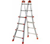 Gierre-AL004-Escalera telescópica multiposición de aluminio PEPPina de 100 kg (4x5 peldaños)