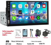 HIPPBQCC Car Radio 7 Inch 1 Din MP5 Multimedia Player Touch Screen FM ISO Power Aux Input Bluetooth USB Mirror Link Universal