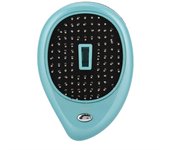 Peine de masaje eléctrico portátil, cepillo de pelo de belleza iónico, mini cepillo de vibración (azul)
