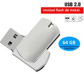 Silver Metal USB2.0 flash drive 64GB 128GB 32GB pendrive external storage Micro memory Stick U Disk