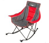 Balancín para camping Aktive plegable + bolsillos laterales gris/rojo