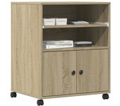 vidaXL Soporte para impresora con ruedas 60x48x74 cm mesa de impresora Color Blanco,  Gris hormigón,  Gris sonoma y mas