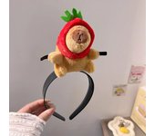 Funny Headband Cartoon Mouse Hairband New Cartoon Plush Doll Headband French Wide-brim Hairpin Photo Headwear Creative Girl Gift