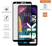 Tumundosmartphone Protector Cristal Templado Completo 5D Full Glue Negro para Lg K30 Vidrio