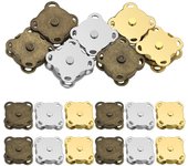 Paquete de 12 botas magnéticas, cierres magnéticos para bolsas, botones de metal, cierres magnéticos de 15mm, cierres magnéticos para bolsos, bolsos, Cartero, Costura, manualidades, (Dorado,)