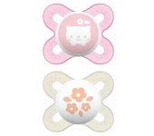 MAM START CHUPETES ROSAS LATEX 0-2 M 2 UNIDADES