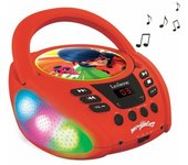 Reproductor CD/MP3 Lexibook Miraculous Bluetooth 5.0 Rojo