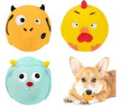 3 juguetes chirriantes para Perros, 3,2 pulgadas, Bolas de animales Interactivas de látex, Dientes de Goma elegante, Juguetes para mascotas, Juguetes de látex chirriante para
