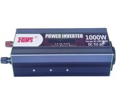 FGNS.Inversor de Corriente DC/AC 1000W Convertidor 12V/24V a 210V/220V/230V (x2 USB)Salida, Dual Puertos USB 5V/2.1A