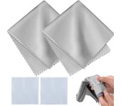 4 paños de limpieza para joyas, 2 paños de limpieza para joyas grandes, 2 paños de limpieza para joyas pequeñas, para oro, plata, diamantes, platino, cubiertos, relojes y monedas