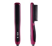 Hair Straightener Brush Hot Comb Ionic Straightening Brush with Anti Scald Fast Ceramic Heating Portable Hot Straightening Comb