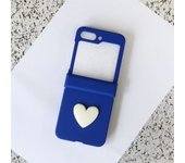 Cute Korean Candy Color 3D Love Heart Solid Color Case for Galaxy Z Flip5 Flip 5 Z Flip5 Zflip5 Zflip5 Flip5 Portable Cover
