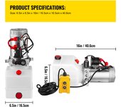 SucceBuy Hydraulic Pump, Solenoid, Remote Controller, Power Unit for Dump Truck Unloading, Crane Lifting