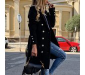 Women's double boot lapel windbreaker, tight fitting coat, winter, new