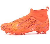 Men's Soccer Shoes Football Cleats with Lace-Up High-Tops Non-Slip Spikes