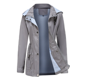Autumn and winter, oversized coat, raincoat, detachable hat, women's windbreaker