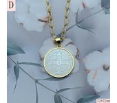 New Round Medal Sea Shell Saint Benedict Cross Necklace Female Virgin Mary Pendant Neck Religious Jewelry For Women Gif