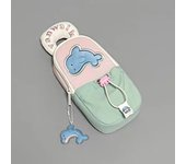 Lovely Large Capacity Stationery Bag Bowknot Ribbon Ballet Style Pencil Case Cartoon Canvas Pencil Pouch Student