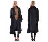 Long Sleeve Irregular Mid-length Trench Coat