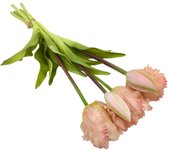 5pcs 5 Heads Artificial Parrot Tulip Flowers Luxury Realistic Simulation Tulip Bouquet Handmade Real Touch Fake Flowers
