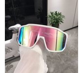 Bicycle riding glasses white frame transparent large frame outdoor sunglasses windproof sand ultraviolet sunglasses