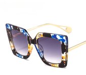Nuevas gafas de sol de moda, gafas de sol cuadradas grandes para mujeres hermosas europeas, gafas planas de moda al por mayor